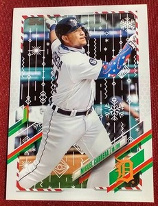 2021 Topps Holiday Miguel Cabrera Short Print (Candy Cane Sleeve)