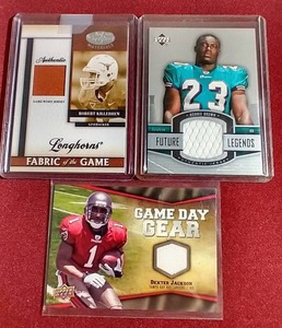 (3) NFL Relic Cards - One Numbered