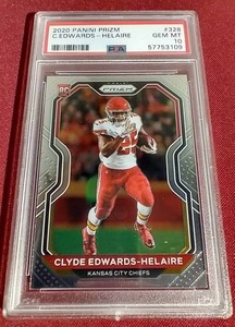 2020 Panini Prizm Clyde Edwards-Helaire Rookie Card - PSA 10