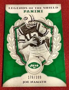 Legends of the Shield Joe Namath Insert Card - #d399