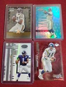(4) Numbered Vikings (All QBs) Cards
