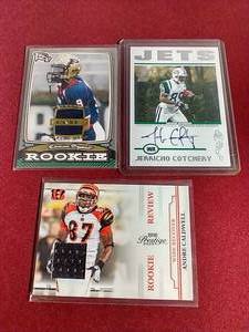 (3) NFL Jersey  Autograph Cards - Two #d