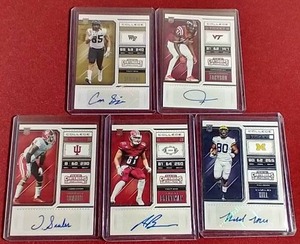 (5) Football Autograph Cards