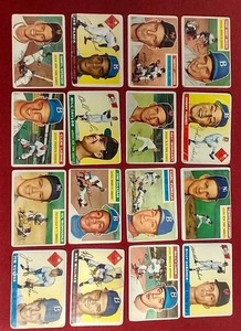 (16) 1956 (Low-Grade) Cards - Pee Wee Reese, Podres, Whitey, Etc