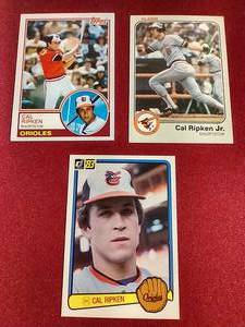 (3) Cal Ripken 2nd Year Cards - Topps, Fleer & Donruss