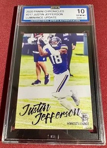 2020 Chronicles Luminance Justin Jefferson Rookie Card - ISA 10