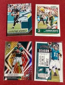 Nice Carson Wentz Lot - Jersey Card, Rookie Card, Etc