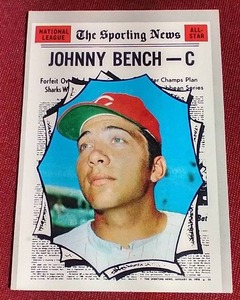 1970 Topps Sporting News Johnny Bench Card