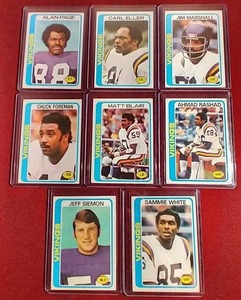 (8) 1978 Topps Vikings Cards