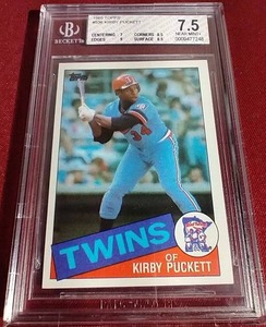 1985 Topps Kirby Puckett Rookie Card - BCG 7.5