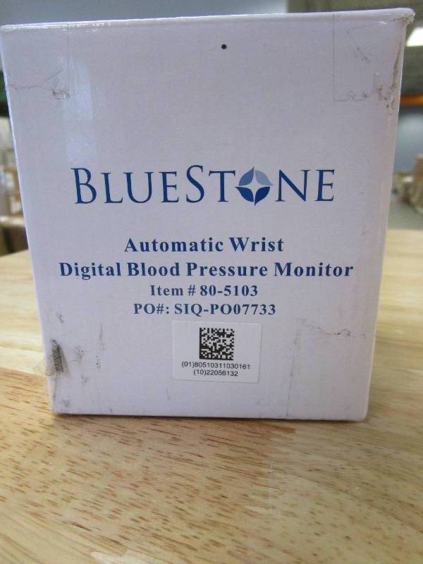 lot 799 image: Bluestone Digital Wrist Blood Pressure Monitor, Adult (80-5103) (OPEN BOX)