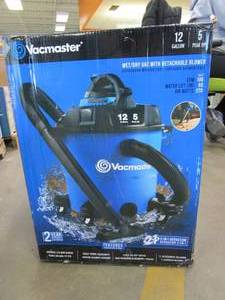 lot 340 image: Vacmaster VBV1210, 12-Gallon 5 Peak HP WetDry Shop Vacuum (OPEN BOX, APPEARS TO BE IN NEW CONDITION)