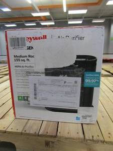 lot 349 image: Honeywell HPA100 HEPA Air Purifier for Medium Rooms - Microscopic Airborne Allergen Reducer, Cleans Up To 750 Sq Ft in 1 Hour (OPEN BOX)