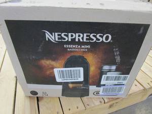 lot 367 image: Nespresso Essenza Mini Espresso Machine by Breville,0.6 Liters, Piano Black (OPEN BOX)