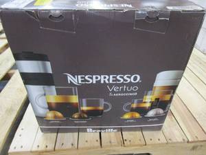 lot 376 image: Nespresso - Vertuo Chrome by Breville with Aeroccino3 - Chrome (OPEN BOX)