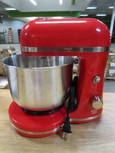 lot 384 image: Delish by DASH Compact Stand Mixer, 3.5 Quart with Beaters & Dough Hooks Included - Red (OUT OF ORIGINAL BOX)