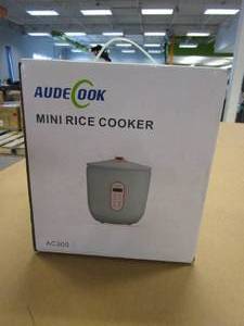 lot 421 image: Audecook Rice Cooker, 4 Cups (Uncooked) 2L1.8QT Mini Small Rice Cooker (SLIGHTLY USED, OPEN BOX)