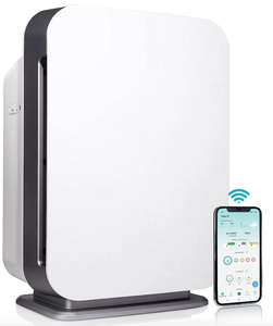 lot 448 image: Alen BreatheSmart 75i Air Purifiers for Bedrooms, Living Room, Kitchen, Pure HEPA Air Filter, Smart Air Cleaner to Remove Pollen, Dust, Dander, Pet Air, Mold, Quiet Air Flow for Large Rooms, 1300 SqFt (APPEARS NEW OPEN BOX)