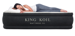 lot 458 image: King Koil Luxury Air Mattress Queen with Built-in Pump for Home, Camping & Guests - 20 Queen Size
