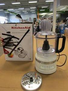 lot 428 image: KitchenAid 13-Cup Food Processor, White (MISSING BLADES, NOT IN ORIGINAL BOX)