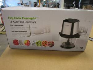 lot 431 image: Mnj 13-Cup Food Processor, Vegetable Chopper, Meat Grinder, Dough Kneader (OPEN BOX)
