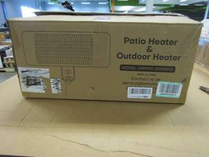 lot 432 image: 1500W Outdoor Heater for Patio w 3 Heat Levels, 1S Fast Heating Outdoor Electric Heater (OPEN BOX)