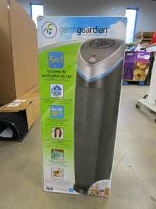 lot 439 image: GermGuardian Air Purifier with True HEPA Filter for Home and Pets, UV-C Sanitizer, AC5250PT 28-inch Tower (OPEN BOX)