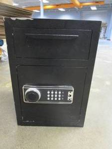 lot 456 image: 14 in x 14 in x 20.25 in Electronic Depository Safe in Black (SLIGHT SCRATCH & DENT)