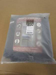 lot 476 image: Magnetic Mesh Screen Door And Full Length Velcro Frame Dimensions 16 x 8ft. - SOLD AS IS