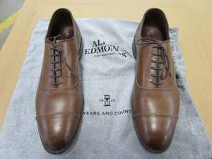 lot 483 image: ALLEN EDMONDS SIze 11 Leather Shoes in Brown, Used (See Photos) - SOLD AS IS