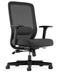 lot 508 image: HON Exposure Mesh Task Computer Chair with 2-Way Adjustable Arms for Office Desk, Black (HVL721) - OPEN BOX, SOLD AS IS