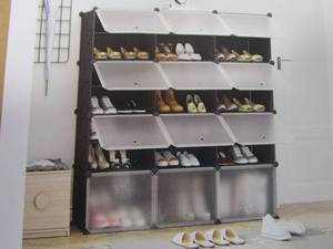 lot 505 image: DIY Shoe Storage Cabinet - Open Box - SOLD AS IS