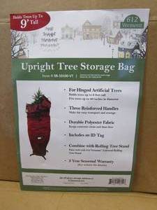 lot 506 image: Upright Xmas Tree Storage Bag, For Hinged Trees up to 9 Tall. SOLD AS IS