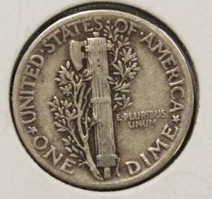 1940 Mercury Head One Dime United States Of America