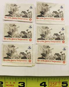 8 Cents U.S. Postage Rise Of The Spirit Of Independence Set Of 6 Stamps