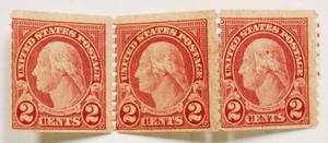 2 Cents U.S. Postage Washington Stamp Red Set Of 3 Stamps