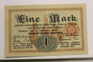1919 Germany One Mark Uncirculated Currency