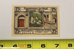 1921 Germany 75 Pfennig Uncirculated Currency