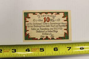 1920 Germany 10 Pfennig Uncirculated Currency