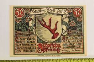 1921 Germany 50 Pfennig Uncirculated Currency