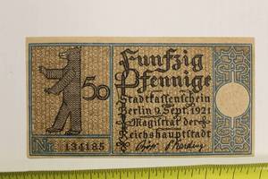 1921 Germany 50 Pfennig Uncirculated Currency