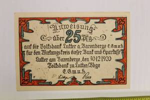 1920 Germany 25 Pfennig Uncirculated Currency