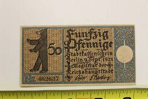 1921 Germany 50 Pfennig Uncirculated Currency