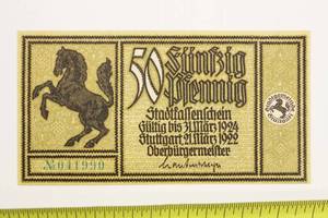 1924 Germany50 Pfennig Uncirculated Currency