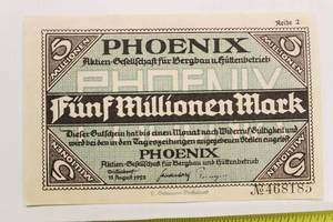5 Million Mark Germany Year 1923 Uncirculated Currency
