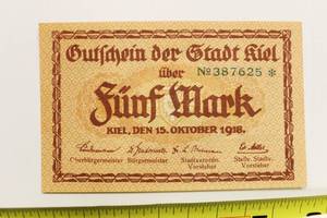 1919 Germany 5 Marks Uncirculated Currency