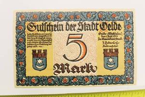 1921 Germany 5 Marks Uncirculated Currency