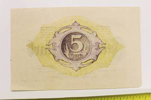 1918 Germany 5 Marks Uncirculated Currency