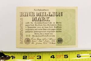 1923 Germany One Million Mark Uncirculated Currency