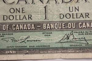1954 Canada 1 Dollar Bill